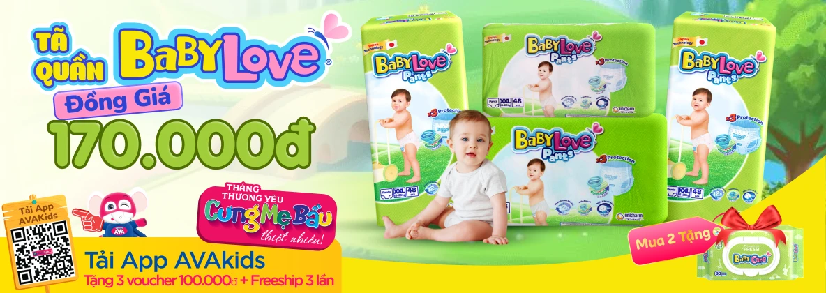 Banner trang NH Baby love